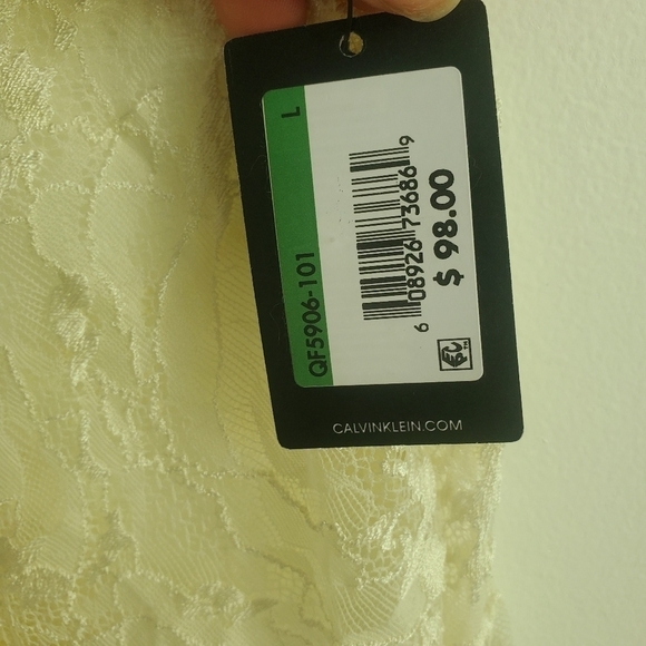 Calvin Klein Ivory Spring Rose Bodysuit - Picture 13 of 15